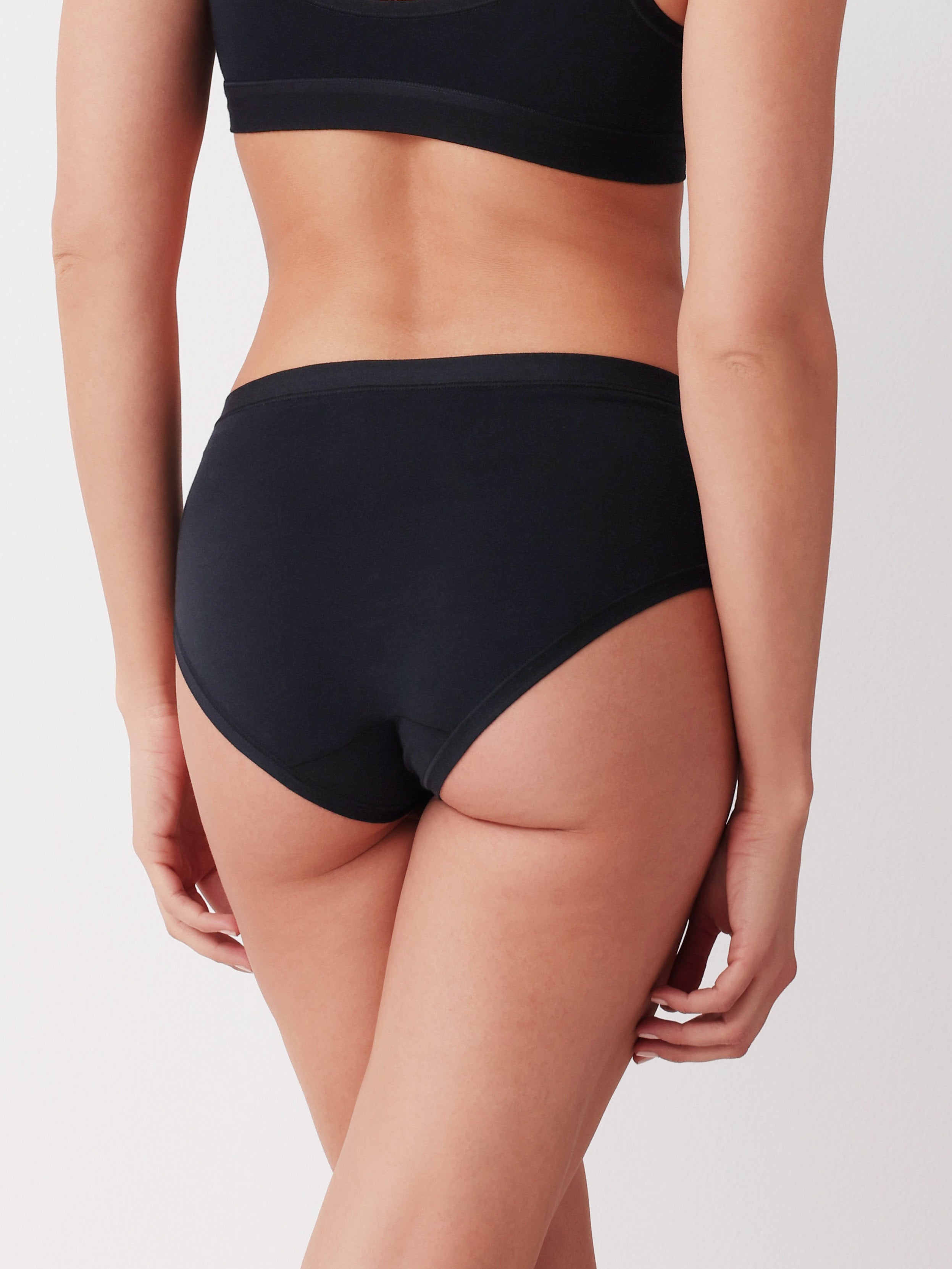 Midi-Slips aus Cotonella mit Spitze und weichem Saum, 3er-Pack AD178